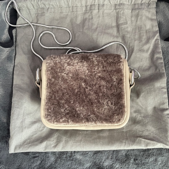 All Saints Cream and Brown Crossbody Bag - Picture 5 of 15